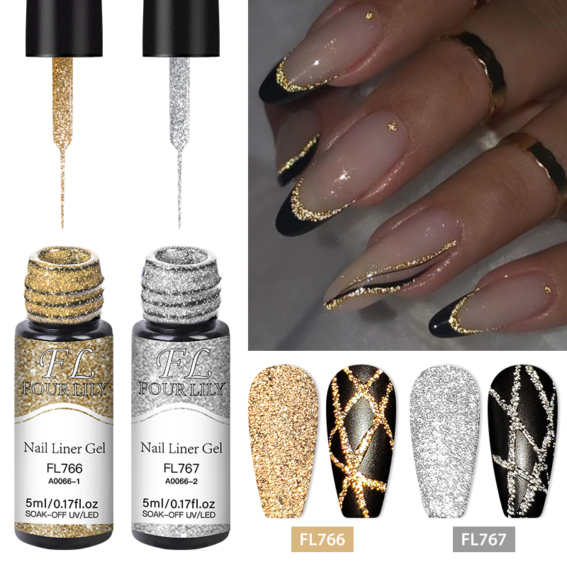 Copolymer Line - Gold Silber Reflektierende Glitter Liner Gel